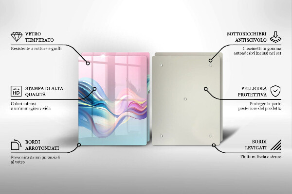 Tampa de parede do fogão a gás Abstração pastel