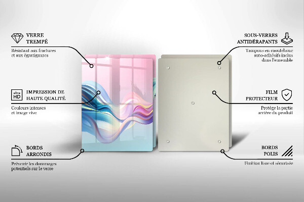 Tampa de parede do fogão a gás Abstração pastel