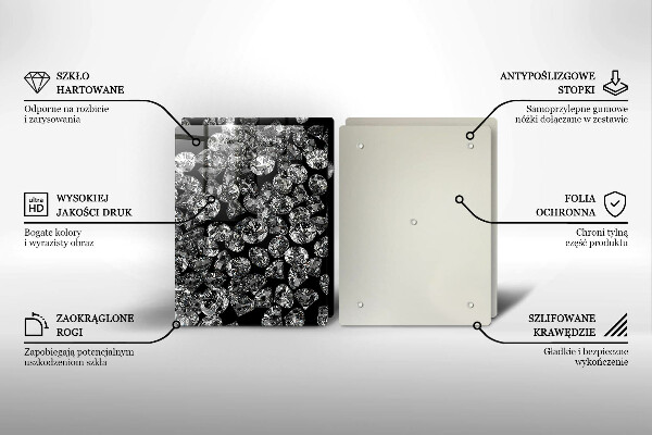 Tampa de parede do fogão a gás Diamantes brilhantes