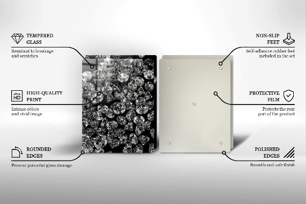 Tampa de parede do fogão a gás Diamantes brilhantes