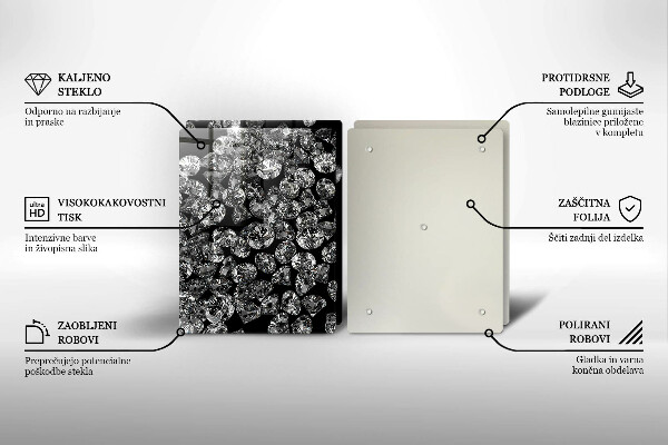 Tampa de parede do fogão a gás Diamantes brilhantes