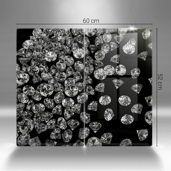 Tampa de parede do fogão a gás Diamantes brilhantes