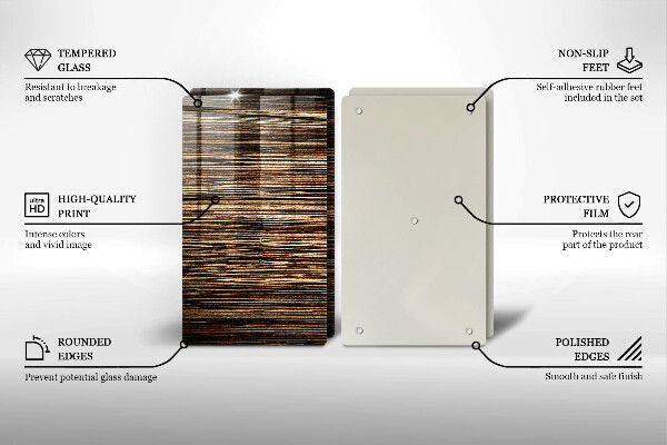 Tampa de parede do fogão a gás Textura de madeira