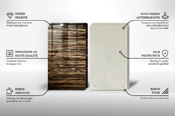 Tampa de parede do fogão a gás Textura de madeira