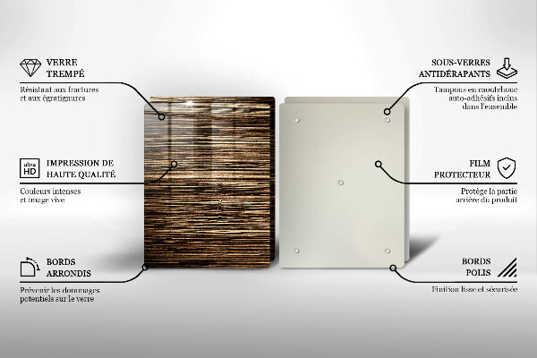 Tampa de parede do fogão a gás Textura de madeira