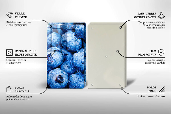 Tampa de parede do fogão a gás Mirtilos suculentos