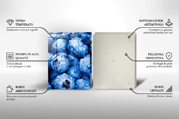 Tampa de parede do fogão a gás Mirtilos suculentos