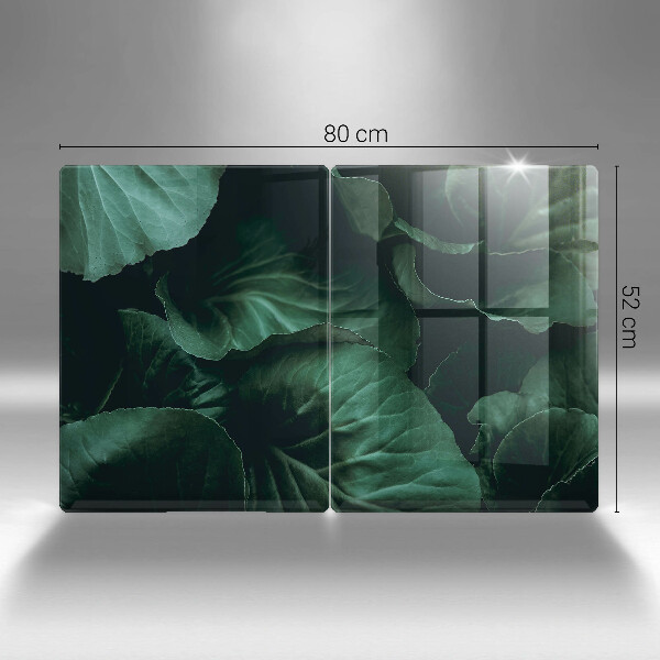 Tampa de parede do fogão a gás Folhas escuras selvagens