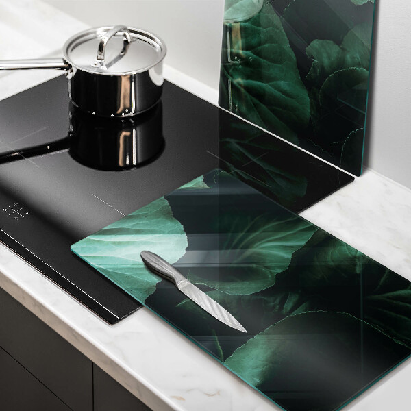 Tampa de parede do fogão a gás Folhas escuras selvagens