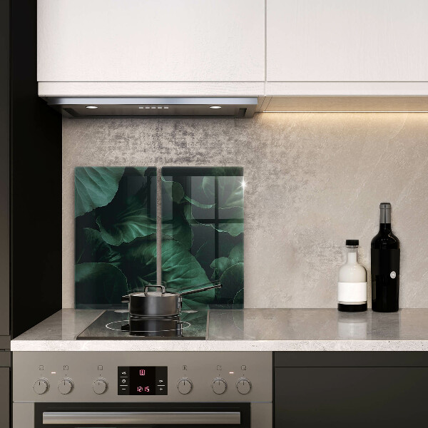 Tampa de parede do fogão a gás Folhas escuras selvagens