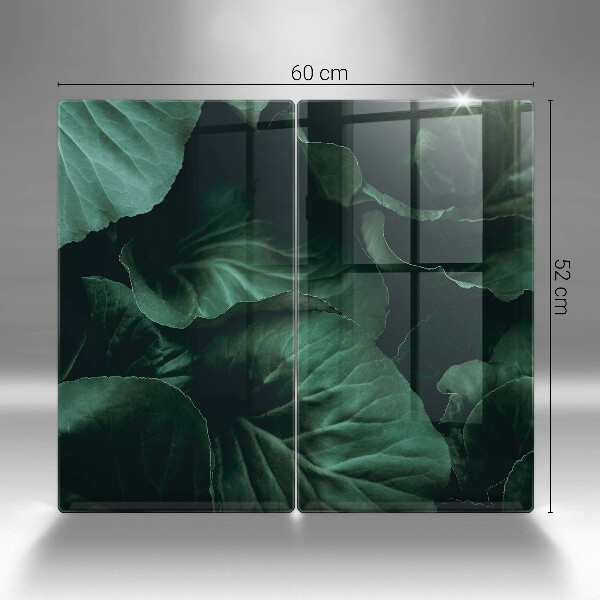 Tampa de parede do fogão a gás Folhas escuras selvagens