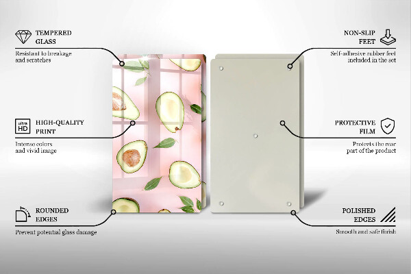 Tampa de parede do fogão a gás Padrão de abacate