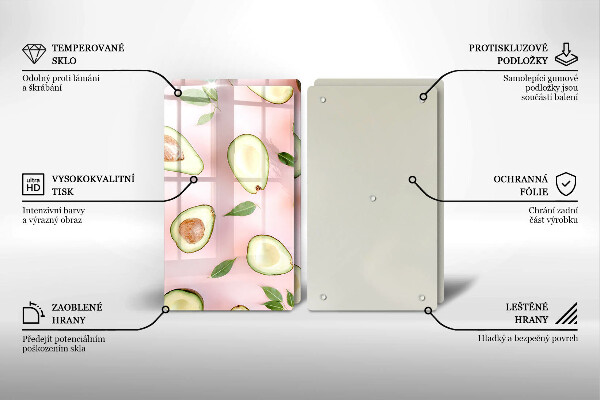 Tampa de parede do fogão a gás Padrão de abacate