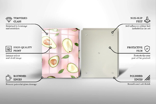 Tampa de parede do fogão a gás Padrão de abacate