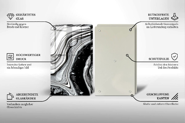 Tampa de parede do fogão a gás Abstração em tinta