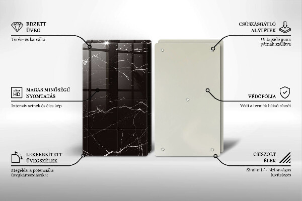 Tampa de parede do fogão a gás Azulejos de mármore