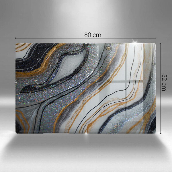 Proteção da parede da cozinha Rocha com ouro