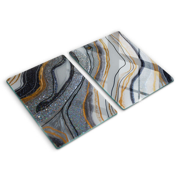 Proteção da parede da cozinha Rocha com ouro