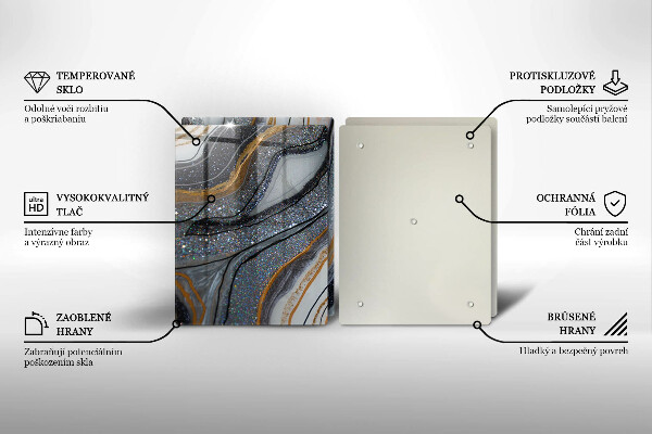 Proteção da parede da cozinha Rocha com ouro