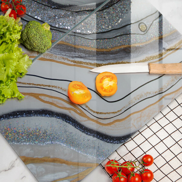 Proteção da parede da cozinha Rocha com ouro