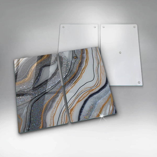 Proteção da parede da cozinha Rocha com ouro