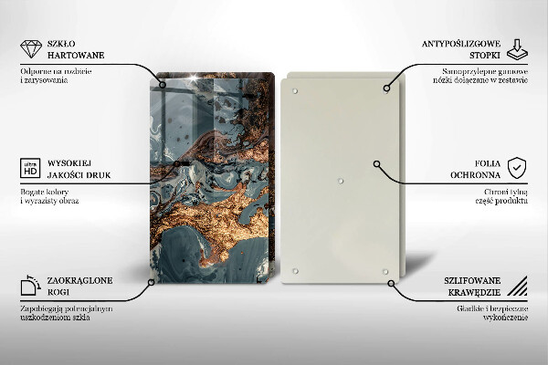 Cobertura de parede para fogão a gás Estrutura dourada da rocha