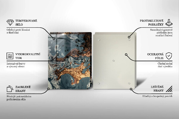 Cobertura de parede para fogão a gás Estrutura dourada da rocha
