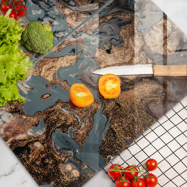 Cobertura de parede para fogão a gás Estrutura dourada da rocha