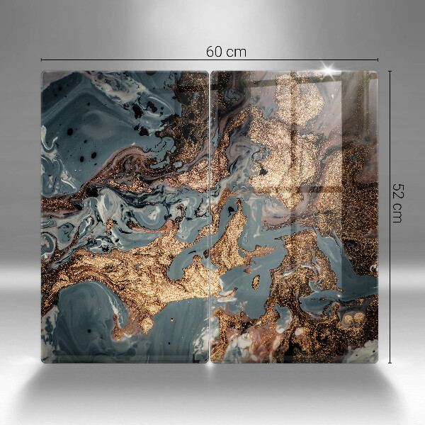 Cobertura de parede para fogão a gás Estrutura dourada da rocha