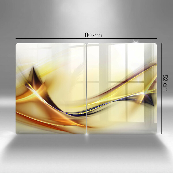 Placa de proteção para o fogão Abstração de linhas de luz