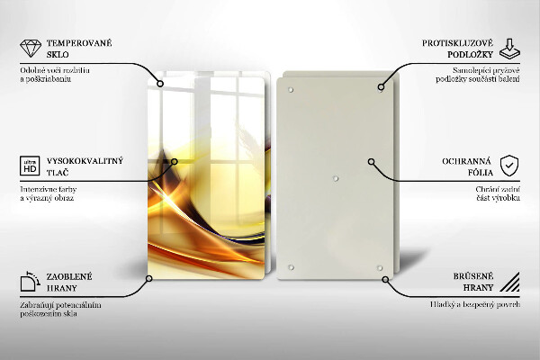 Placa de proteção para o fogão Abstração de linhas de luz