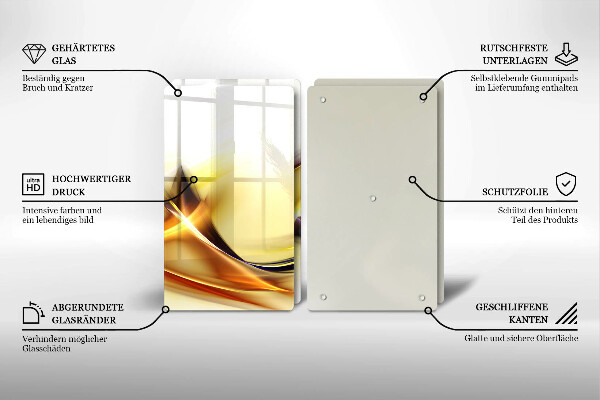 Placa de proteção para o fogão Abstração de linhas de luz