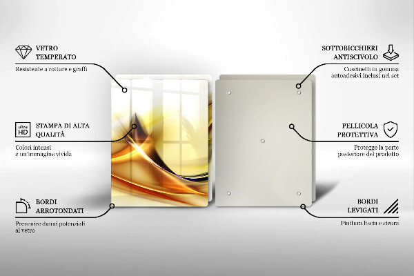 Placa de proteção para o fogão Abstração de linhas de luz