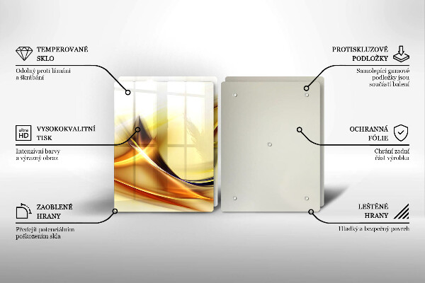 Placa de proteção para o fogão Abstração de linhas de luz