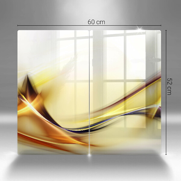 Placa de proteção para o fogão Abstração de linhas de luz