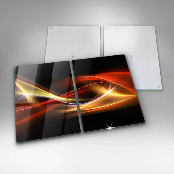 Tampa de parede do fogão a gás Abstração fumo e luz