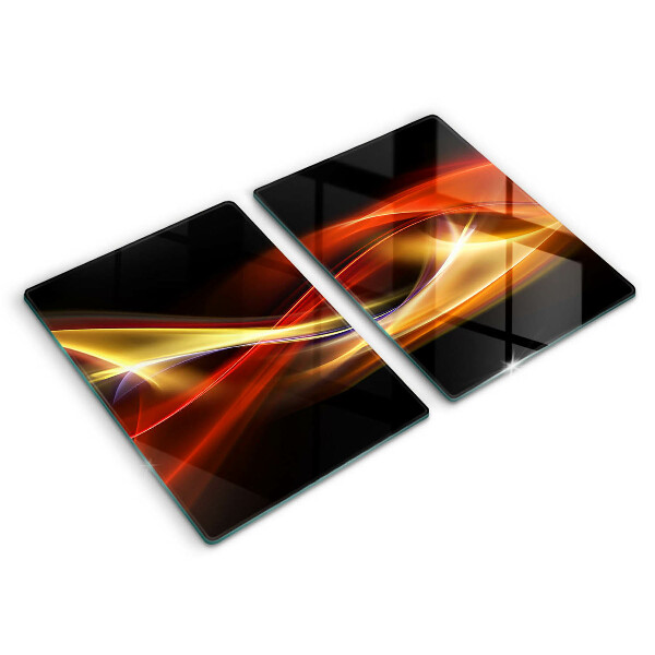 Tampa de parede do fogão a gás Abstração fumo e luz