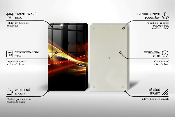 Tampa de parede do fogão a gás Abstração fumo e luz