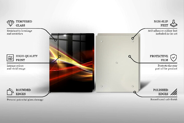 Tampa de parede do fogão a gás Abstração fumo e luz