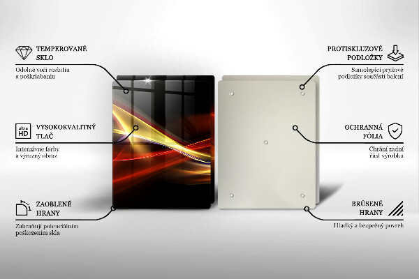 Tampa de parede do fogão a gás Abstração fumo e luz