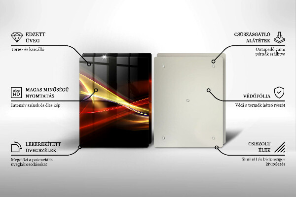 Tampa de parede do fogão a gás Abstração fumo e luz
