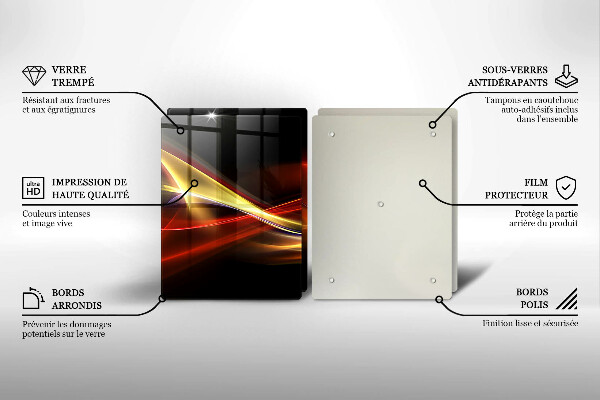 Tampa de parede do fogão a gás Abstração fumo e luz