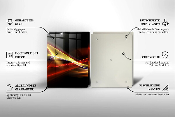 Tampa de parede do fogão a gás Abstração fumo e luz