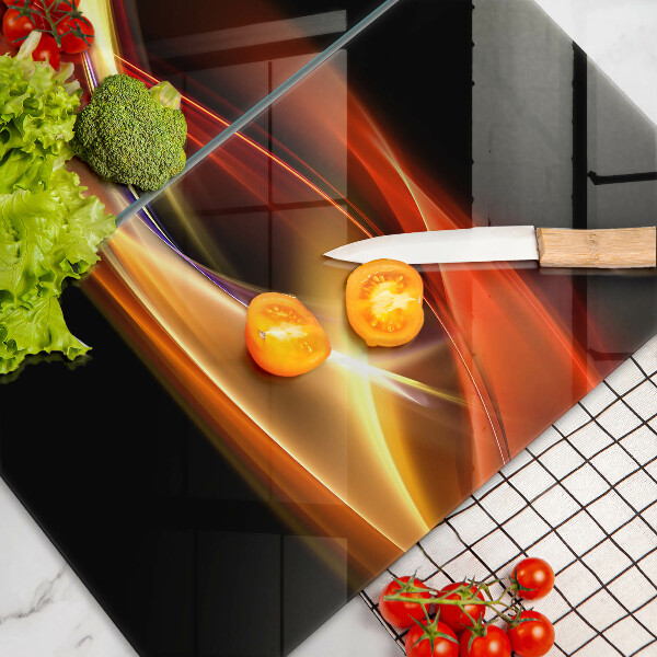 Tampa de parede do fogão a gás Abstração fumo e luz