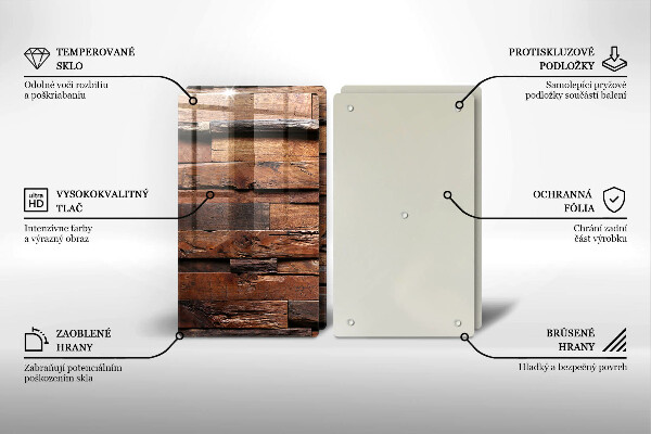 Tampa de parede do fogão a gás Tábuas decorativas de madeira