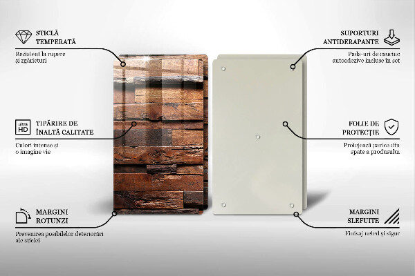 Tampa de parede do fogão a gás Tábuas decorativas de madeira