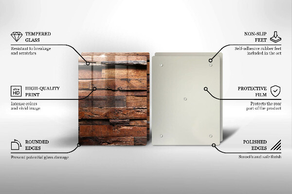 Tampa de parede do fogão a gás Tábuas decorativas de madeira