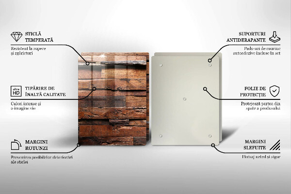 Tampa de parede do fogão a gás Tábuas decorativas de madeira