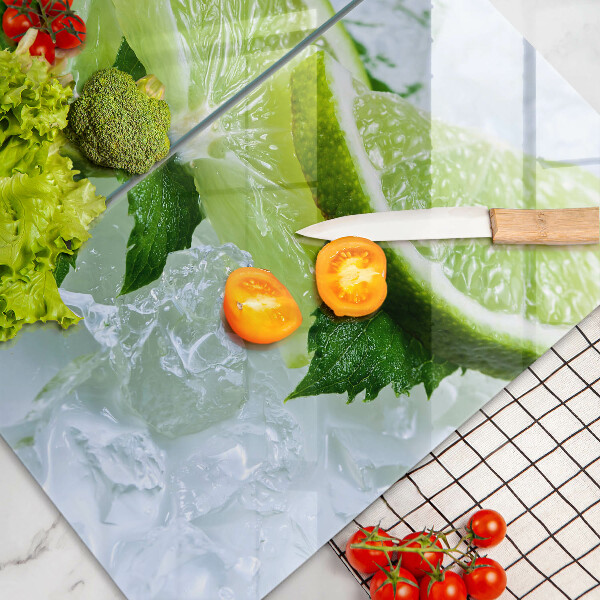 Tampa de parede do fogão a gás Limão, hortelã e gelo