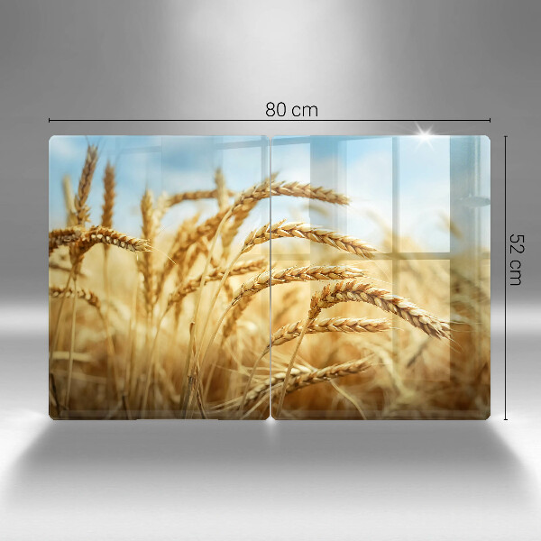 Proteção de paredes na cozinha Espigas de cereais no campo